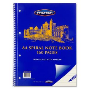 Premier A4 160pg Spiral Notebook Notebooks | First Class Office Online Store