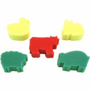 Paper Pick Farm Animal Shapes Paint Sponge Set (5) Active Play | First Class Office Online Store