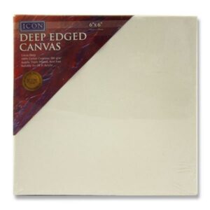 Icon Deep Edged Canvas 380gm2 – 6″x6″ Arts and Crafts | First Class Office Online Store