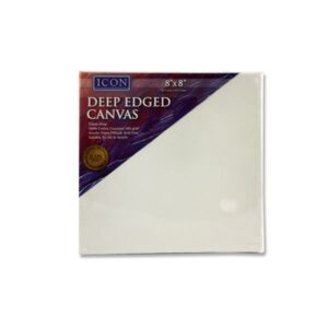 Icon Deep Edged Canvas 380gm2 – 8″x8″ Arts and Crafts | First Class Office Online Store