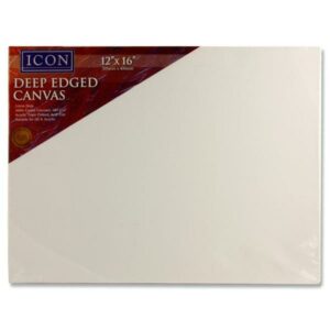 Icon Deep Edged Canvas 380gm2 – 12″x16″ Arts and Crafts | First Class Office Online Store