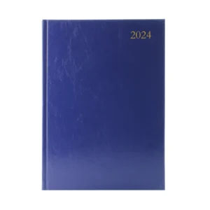 2024 A4 Page A Day Blue Diary KFA41BU24 Diaries & Calendars | First Class Office Online Store