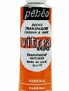 Pebeo Vitrea Glass Paint Outliner – Paprika Orange Glass Paint Vitrea 160 | First Class Office Online Store