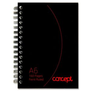Concept A6 160pg Wiro Notebook SINGLE Notebooks | First Class Office Online Store