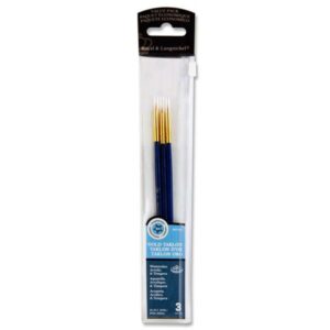 Royal & Langnickel 3pce Brush Set In Wallet – Gold Taklon Detail Art & Paint Accessories | First Class Office Online Store