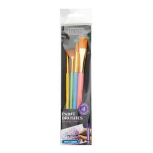 Icon Pkt.4 Nylon Paint Brushes Active Play | First Class Office Online Store