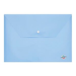 Premto A4 Pastel Button Wallet – Cornflower Blue A4 | First Class Office Online Store