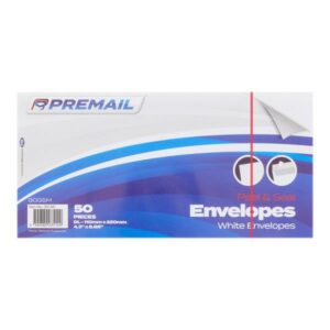 Premail DL White Envelopes (50) DL | First Class Office Online Store