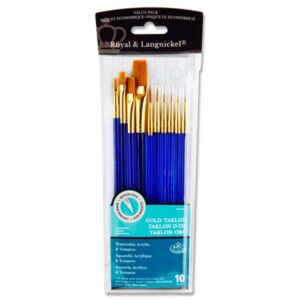 Royal & Langnickel Golden Taklon Paint Brushes (10) Art & Paint Accessories | First Class Office Online Store