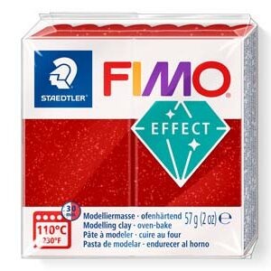 Fimo Oven-Bake Modelling Clay – Glitter Red (57g) Active Play | First Class Office Online Store