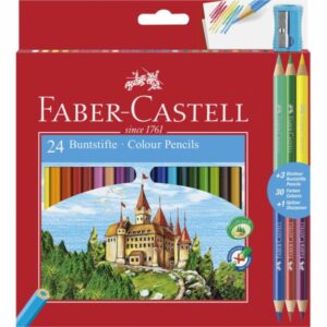 Faber Castell Colour Pencils 24 + 3 Free Colouring Pencils | First Class Office Online Store