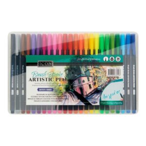 Icon Brush Stroke Artistic Pens (24) Markers | First Class Office Online Store