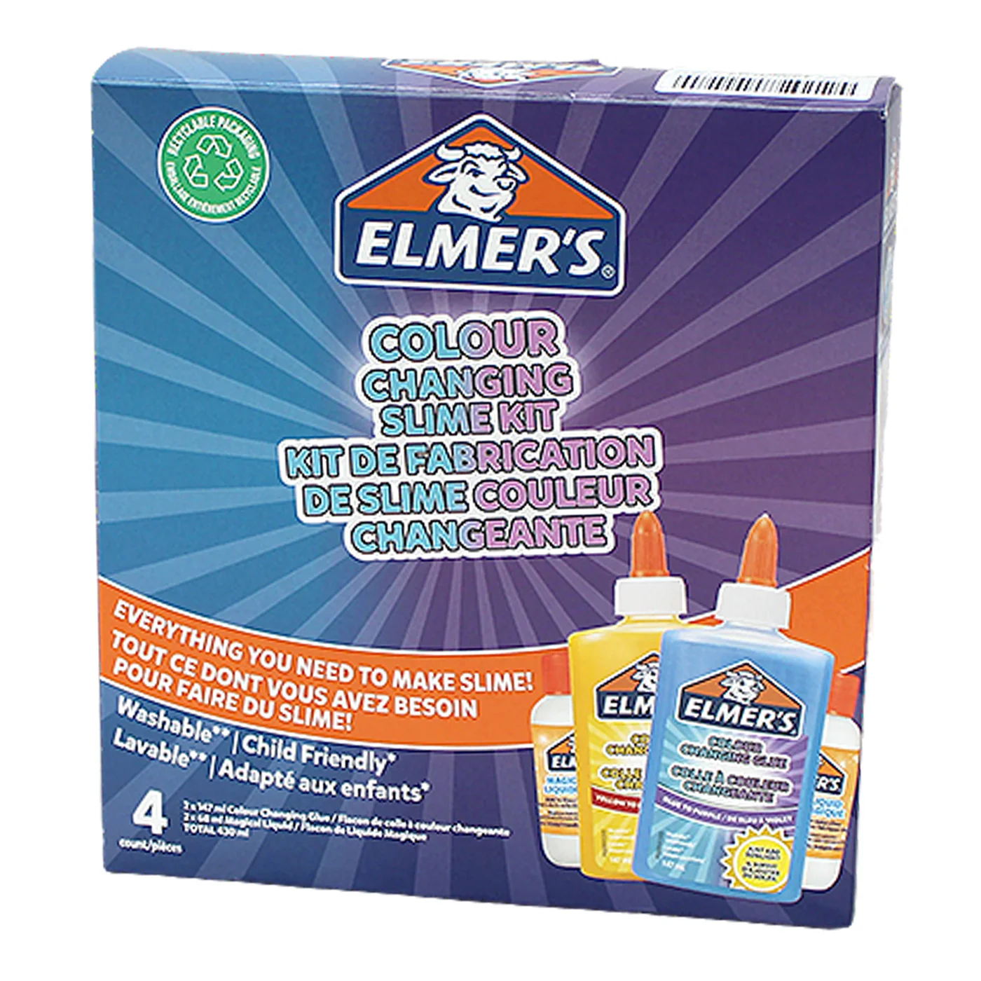 Elmers 8pce Colour Changing Slime Kit