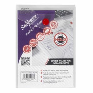 Snopake A6 Polyfile Clear SINGLE Button Wallets | First Class Office Online Store