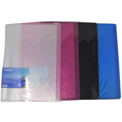 Supreme A4 Blaze 10 Pocket Display Book