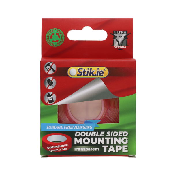 Stik.ie Double Sided Mounting Tape 15mm x 3m
