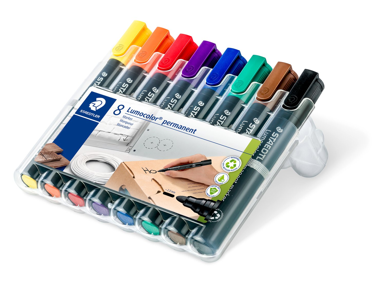 Staedtler Lumocolor Assorted Permanent Marker Bullet (8) 352 WP8