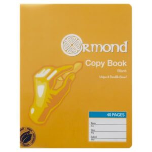 Ormond 40pg Durable Cover Blank Copy Book Copybooks | First Class Office Online Store