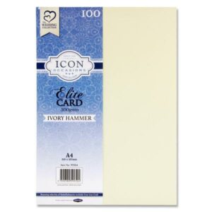Icon A4 300gsm Ivory Hammer Card (100) A4 Card | First Class Office Online Store