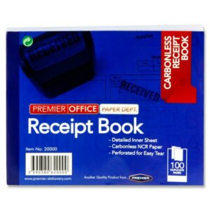 Premier Office Carbonless Receipt Book 100pg Cash Handling | First Class Office Online Store