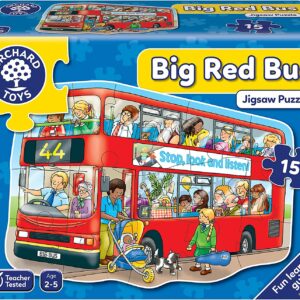 Orchard Toys Big Red Bus Puzzle (15pc) Alphabet | First Class Office Online Store