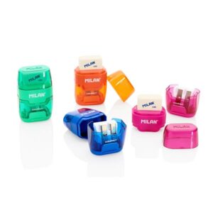Milan Compact Twin Hole Sharpener & Eraser Erasers | First Class Office Online Store