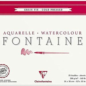 Fontaine 24x30cm Cold Pressed 300gsm Watercolour Pad Art | First Class Office Online Store 2