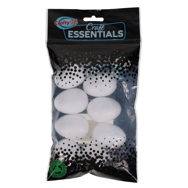 Crafty Bitz Polystyrene Eggs 5cm (8)