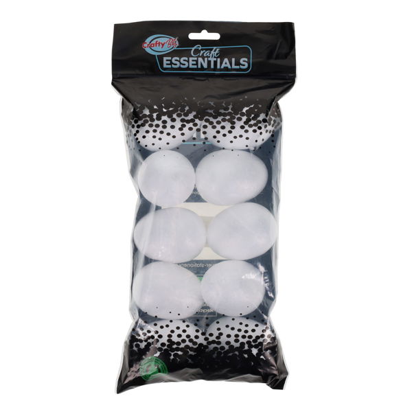 Crafty Bitz Styrofoam Eggs 70mm (10)