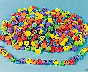 Coloured Foam Letter Beads with Laces (500) Active Play | First Class Office Online Store 2