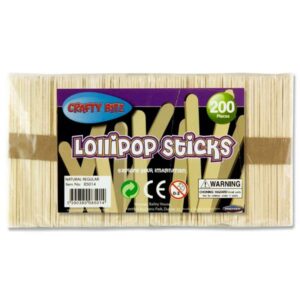 Crafty Bitz Natural Lollipop Sticks (200) Arts and Crafts | First Class Office Online Store 2
