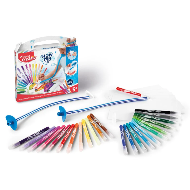 Maped Creativ - Blowpen Art - Set of 24 Blow Pens with Blowpen Tubes t –  KundanTraders