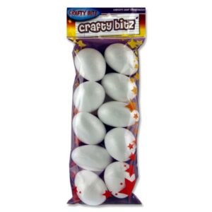 Crafty Bitz Polystyrene Eggs 7cm (10) Arts and Crafts | First Class Office Online Store