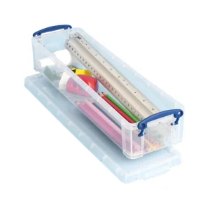 Really Useful 1.5L Plastic Stationery Storage Box with Lid Pencil Cases | First Class Office Online Store