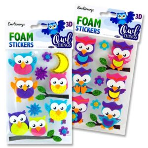 Emotionery 3D Foam Stickers – Owl Things Stickers | First Class Office Online Store