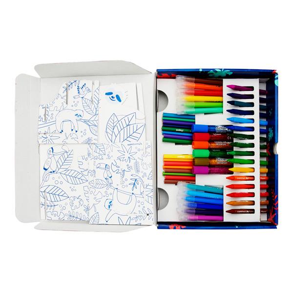 Maped Creativ Color'Peps 50 Piece Colouring Set With Desk Tidy Fun Art  Activity Kit 5+