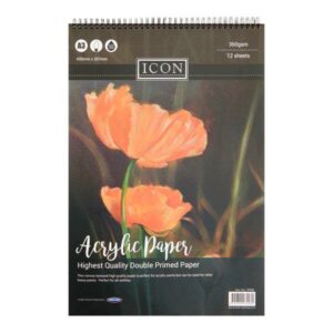 Icon A3 Acrylic Paint Pad 360gsm 12 page Art Pads | First Class Office Online Store