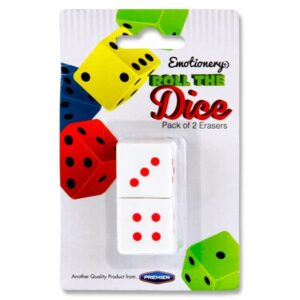 Emotionery Roll the Dice Eraser (2) Erasers | First Class Office Online Store