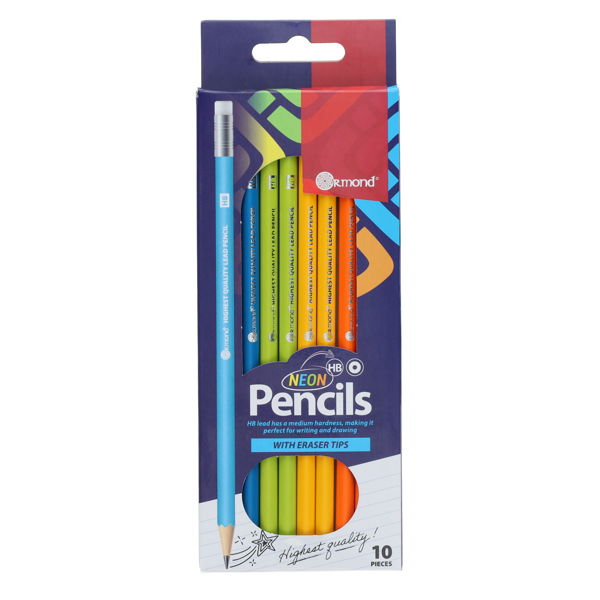 Student Solutions HB Pencils (10) Neon
