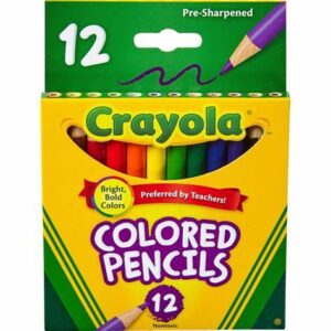 Crayola Color Pencils Half Length (12) Colouring Pencils | First Class Office Online Store