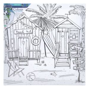 Colour My Canvas- Beach Hut Canvas | First Class Office Online Store