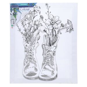 Colour My Canvas- Floral Boots Canvas | First Class Office Online Store