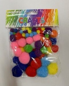Inspire Assorted Pom Poms (100) Arts and Crafts | First Class Office Online Store