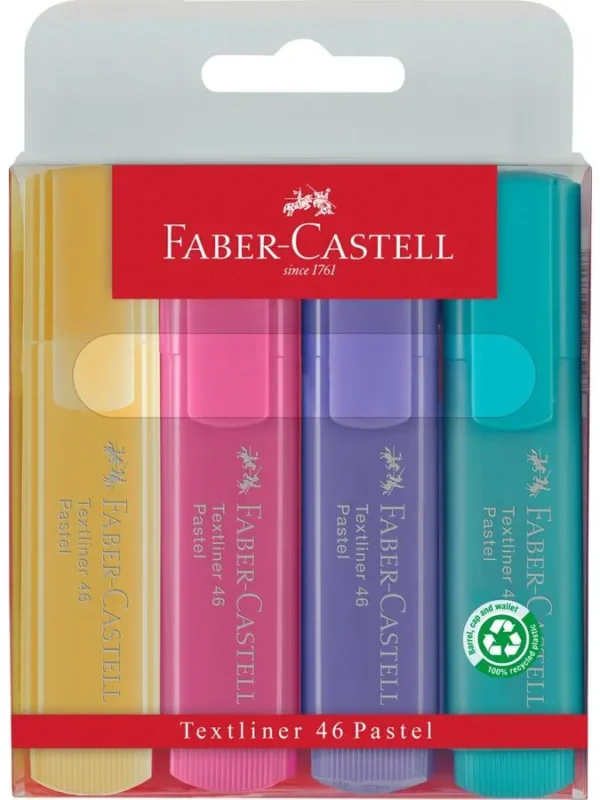 Faber Castell TL 46 Pastel Highlighters (4)
