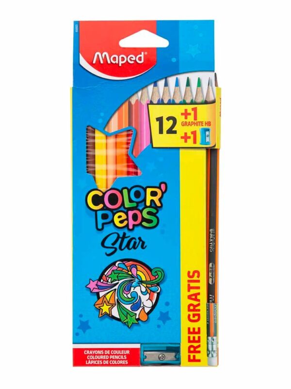 Maped Colouring Pencils & Sharpener (12)