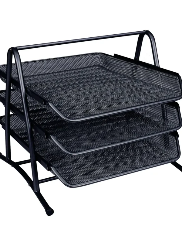 Q-Connect 3 Tier Letter Tray Black KF00823