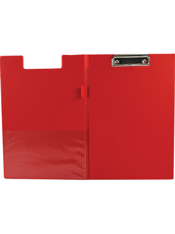 Red Foldover PVC Clipboard KF01302