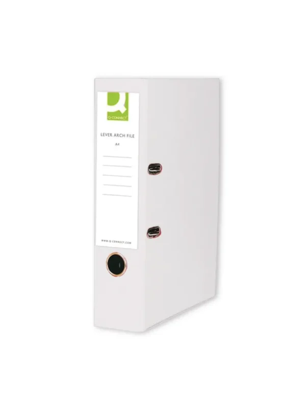 Lever Arch File White Q Connect A4 Polypropylene (10) KF20024