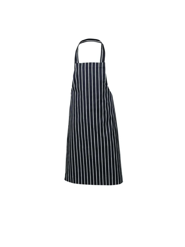 Genware Butcher Stripe Navy Apron