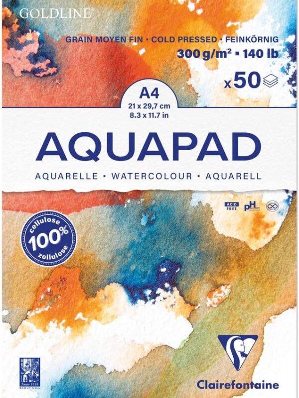 Goldline Aquapad A4 300gsm Watercolour Pad
